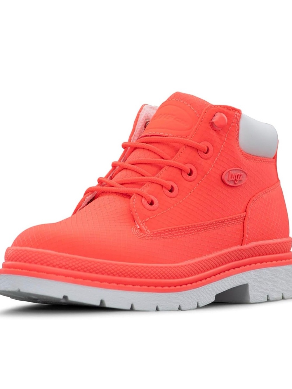 Lugz Neon Coral Lace-Up Ankle Boot